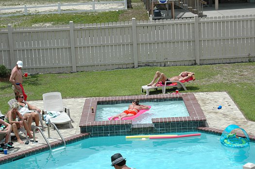 Relaxing by The Pool