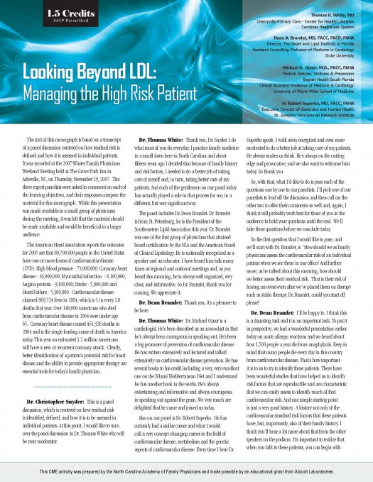 NCAFP 2008 Lipids Monograph