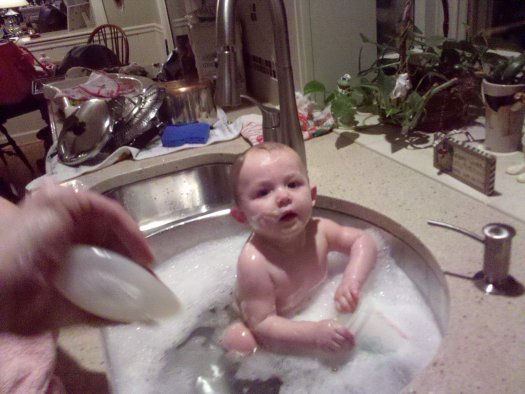 Bathtime in the Sink